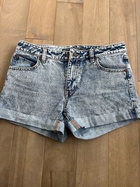 Women's Acid Wash Denim Shorts - Light Blue Volcom 27